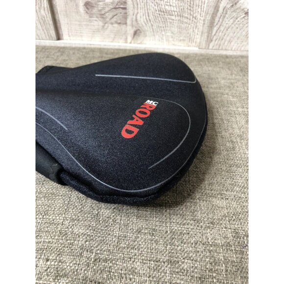 MC Road Black Adult Bicycle Saddle Seat Gel Padded Cover with Rain Cover - Picture 3 of 4